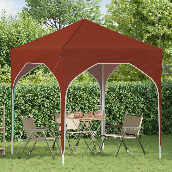 Pop-up Festtelt 194 x 194 x 245 cm Terrakotta