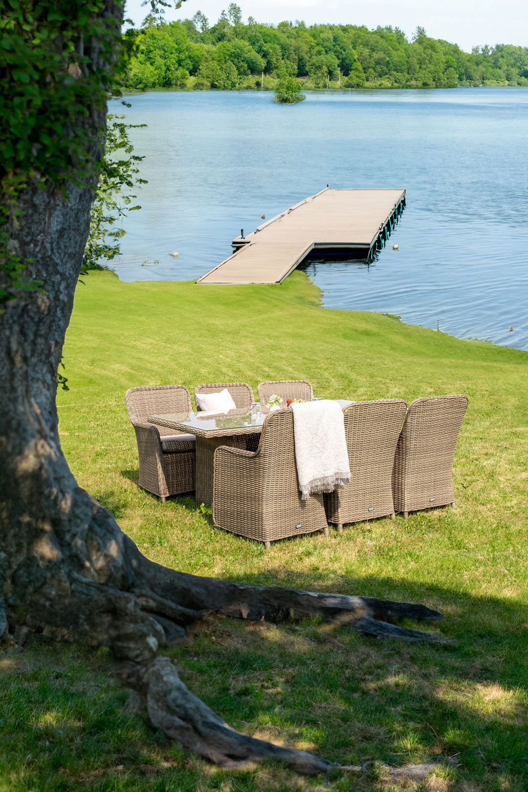 Venture Home Wembley Dining set  - Nature/Nature