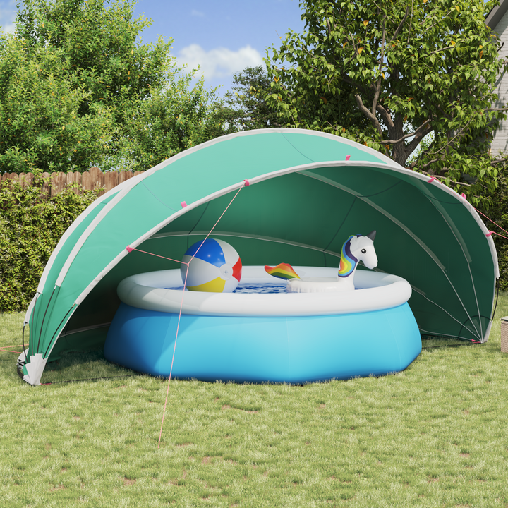 Pool Dome 546 x 516 x 250 cm 185T polyester med PU-belægning