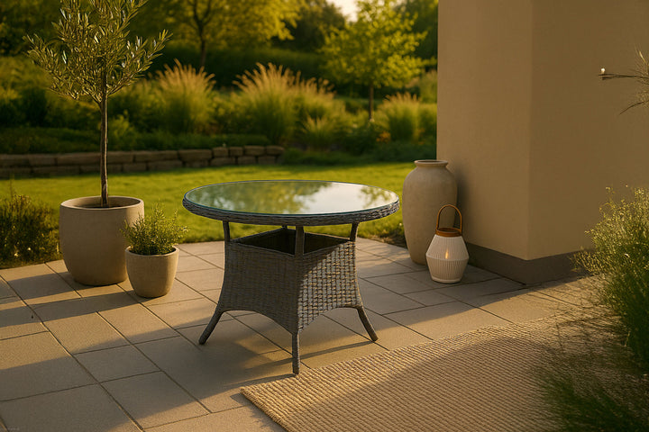 Venture Home Volta Table ø 90 - Grey/Glass