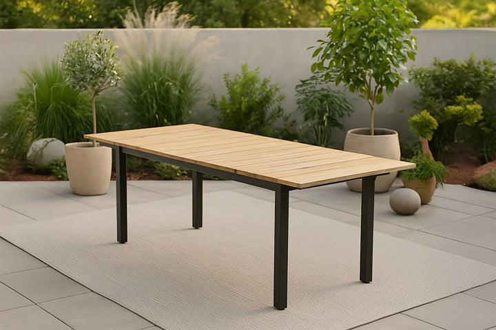 Venture Home Mexico Table 180/240 - Black/Teak