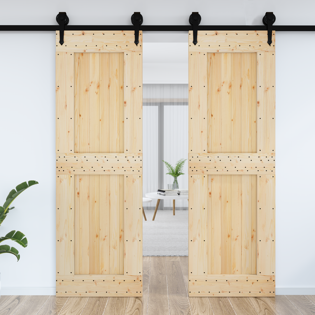 Dør NARVIK Naturfarvet 70 x 210 cm Massivt Fyrretræ
