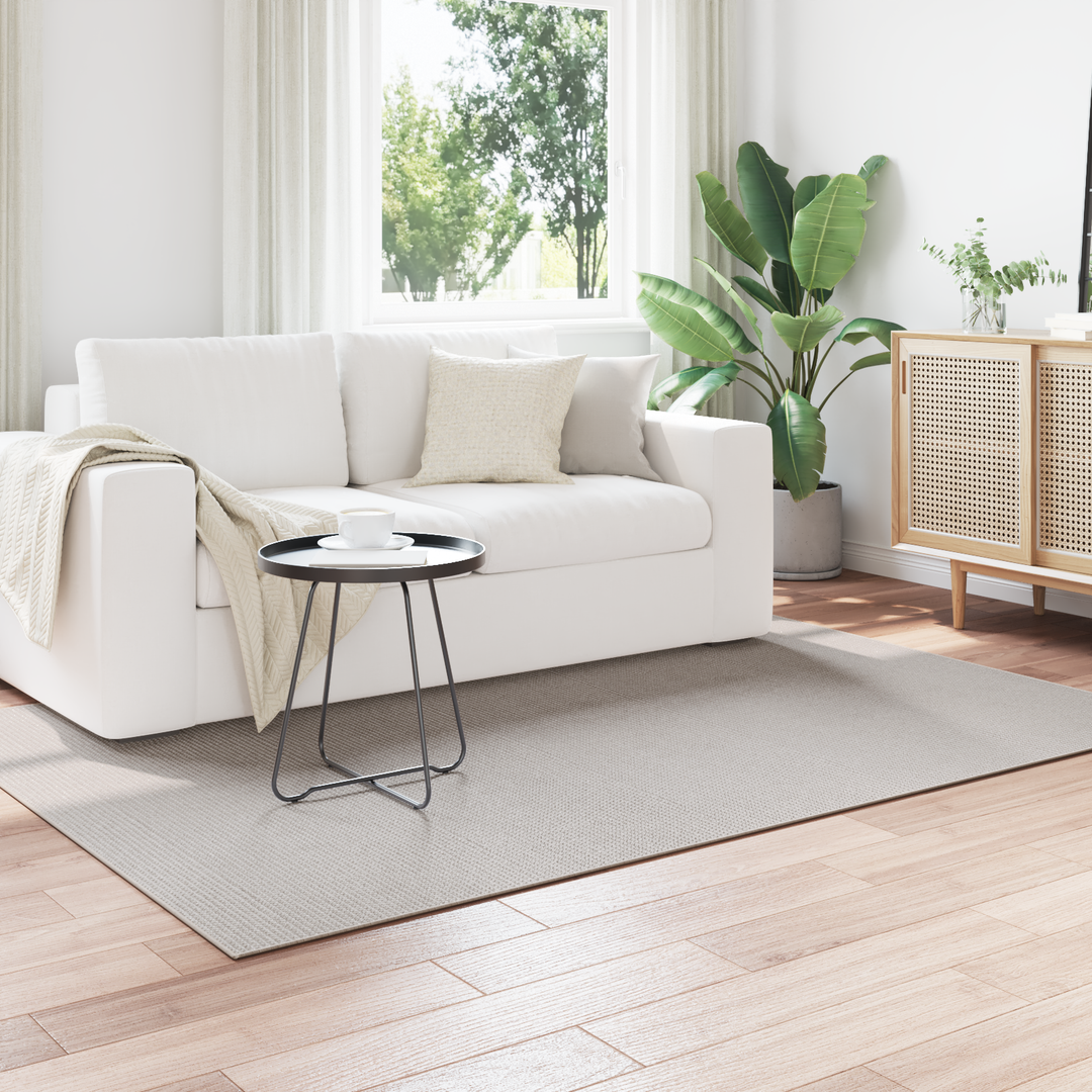 Områdetæpper Rektangulær LUGO Creme 200 x 140 cm Polyester