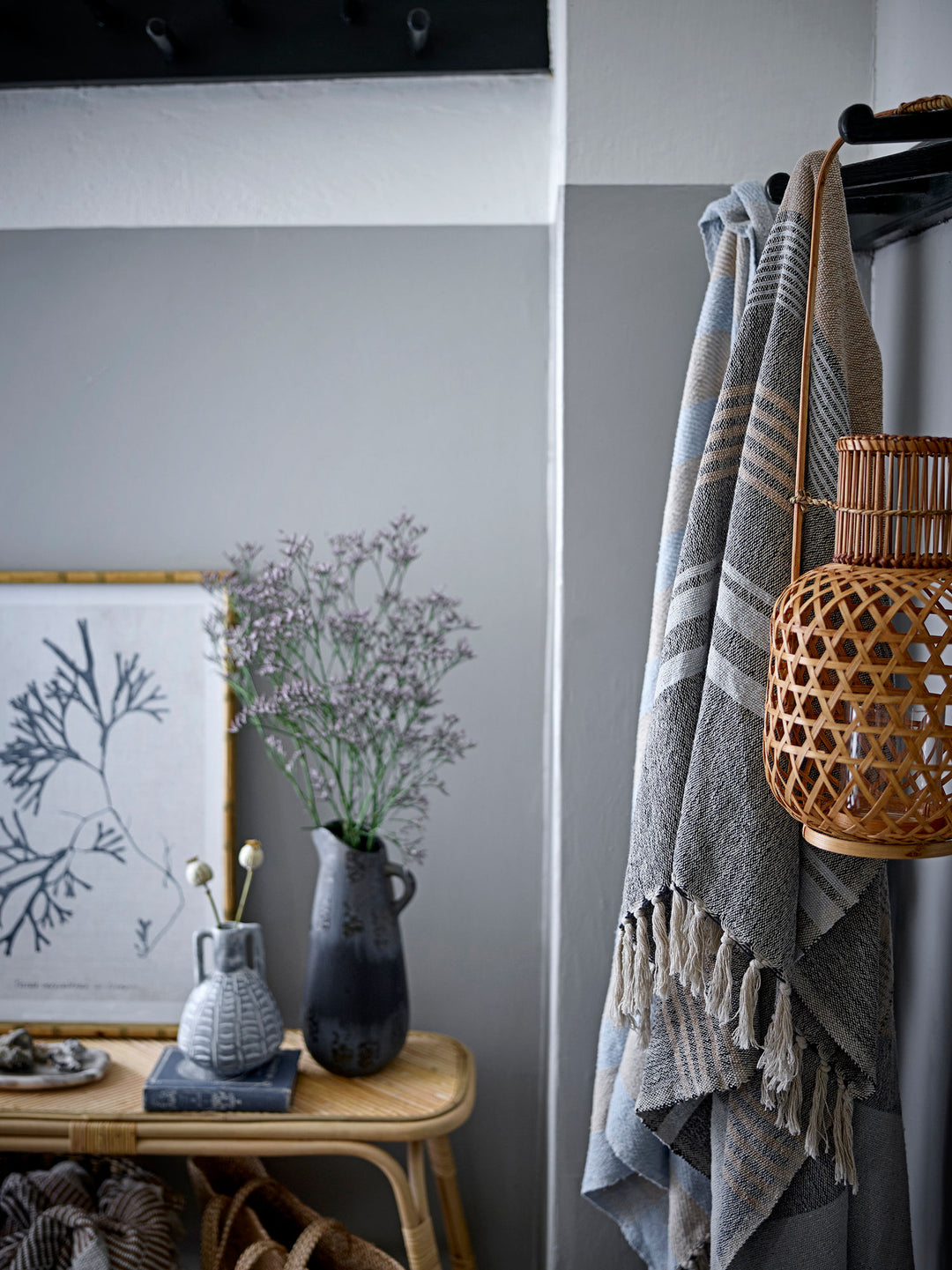 Creative Collection Sumner Illustration med ramme, Blå, Fyrretræ