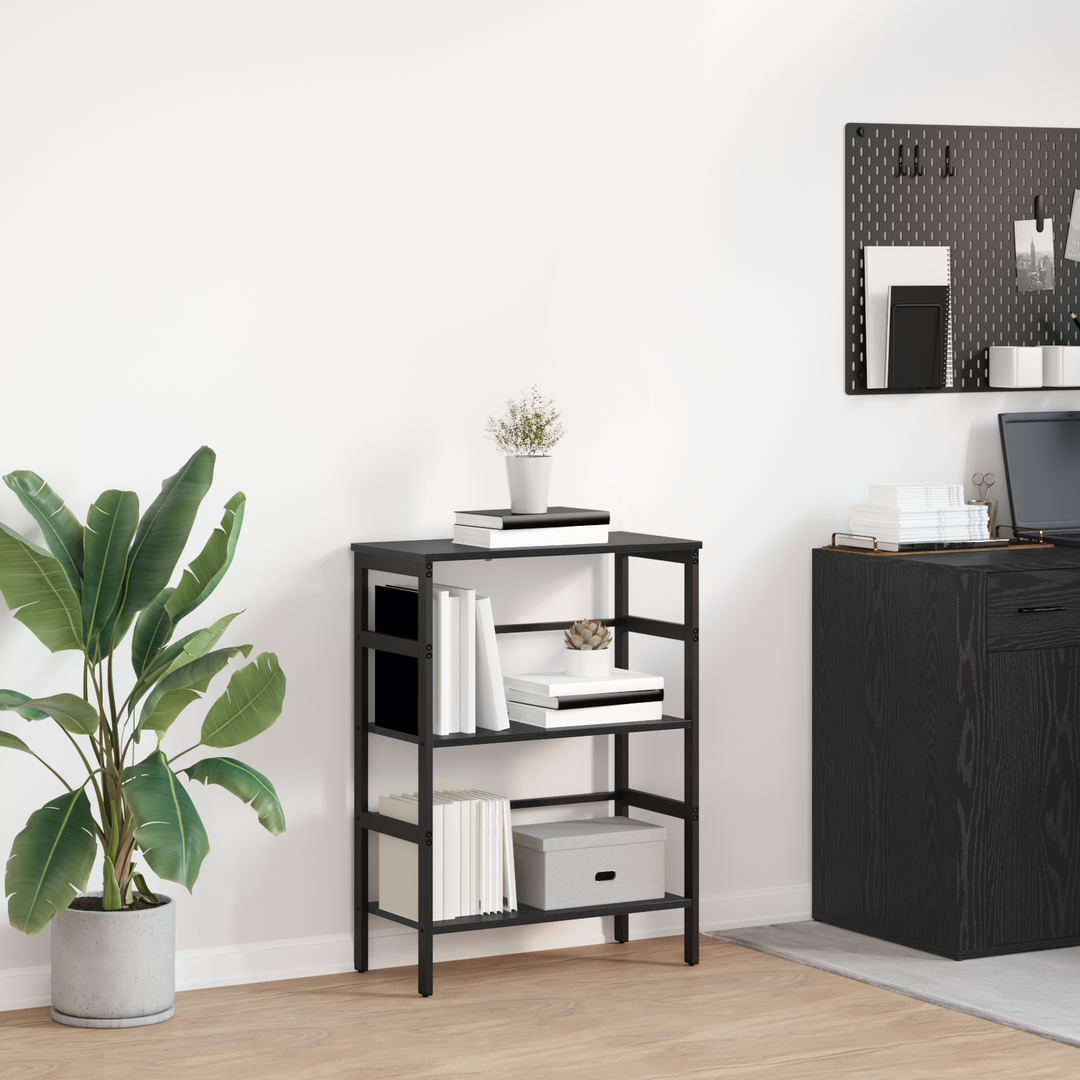 Bogreol Sort eg 60 x 29,5 x 81 cm Konstrueret træ