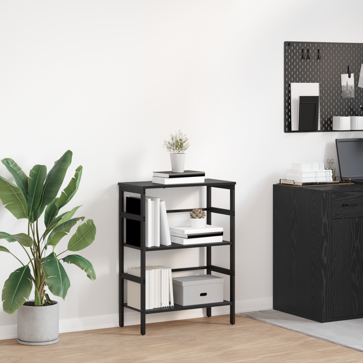 Bogreol Sort eg 60 x 29,5 x 81 cm Konstrueret træ