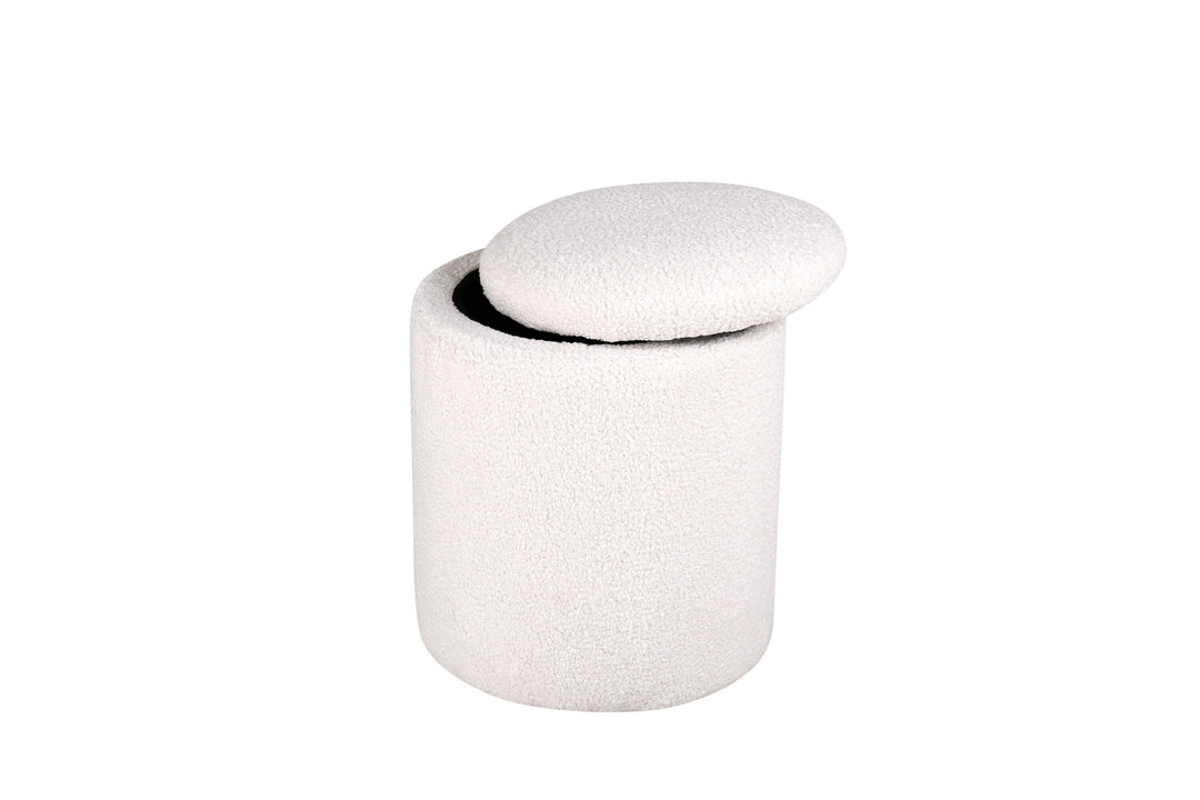Venture Home Limpen Pouf - / Offwhite Teddy