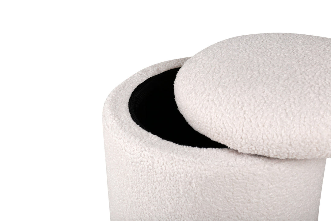 Venture Home Limpen Pouf - / Offwhite Teddy