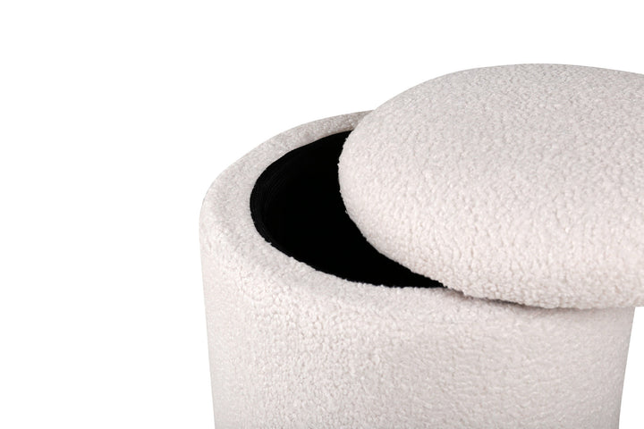 Venture Home Limpen Pouf - / Offwhite Teddy