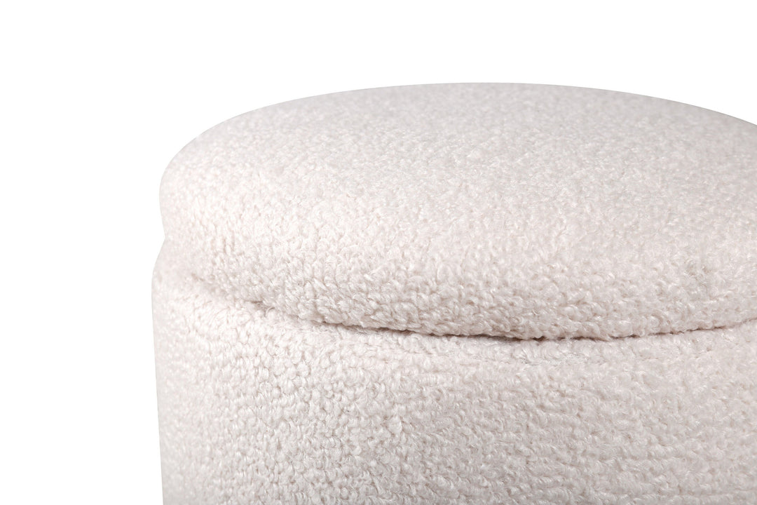 Venture Home Limpen Pouf - / Offwhite Teddy