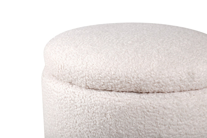 Venture Home Limpen Pouf - / Offwhite Teddy