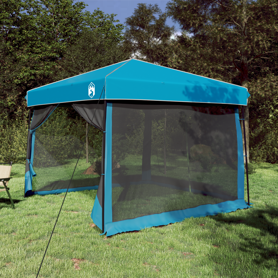 Camping Telt Sæt med tag 2 pcs Blå Taffeta og Stof