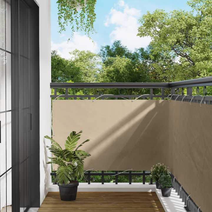 Altan Skærm Beige 100 x 500 cm Oxford stof