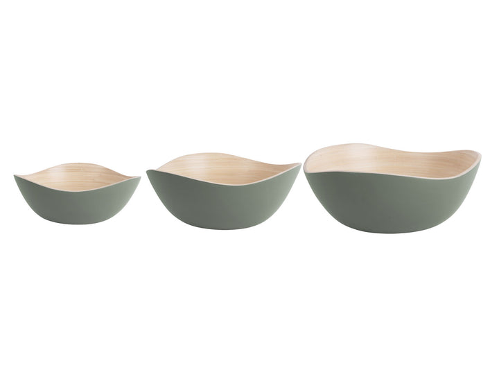present time Bowl set Puro Organic bamboo jungle green