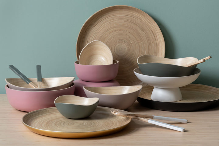 present time Bowl set Puro Organic bamboo jungle green