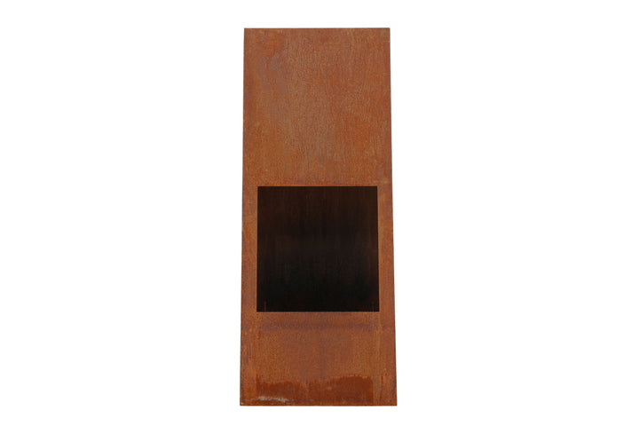 Venture Home Bastian - Fire Basket Cube- Rusty Orange - -