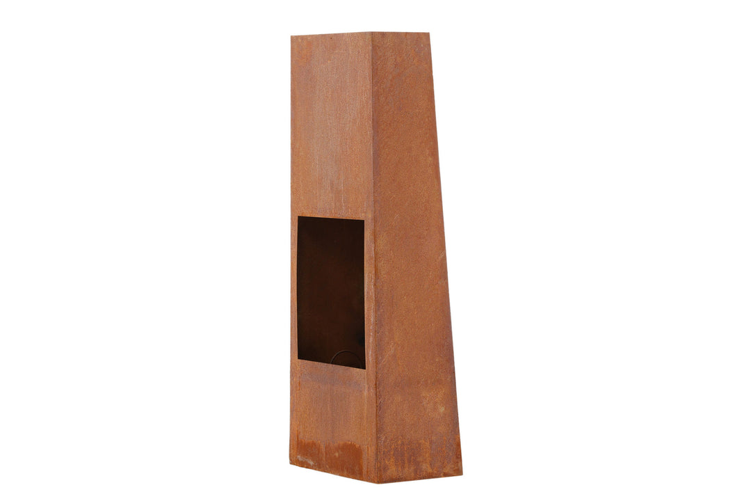 Venture Home Bastian - Fire Basket Cube- Rusty Orange - -