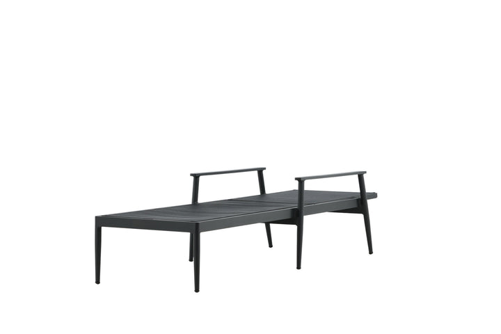Venture Home Break - Sun Lounge 2-pack - Black / Black - Aluminium / Textilene -