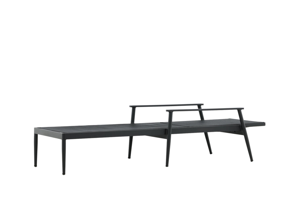 Venture Home Break - Sun Lounge 2-pack - Black / Black - Aluminium / Textilene -