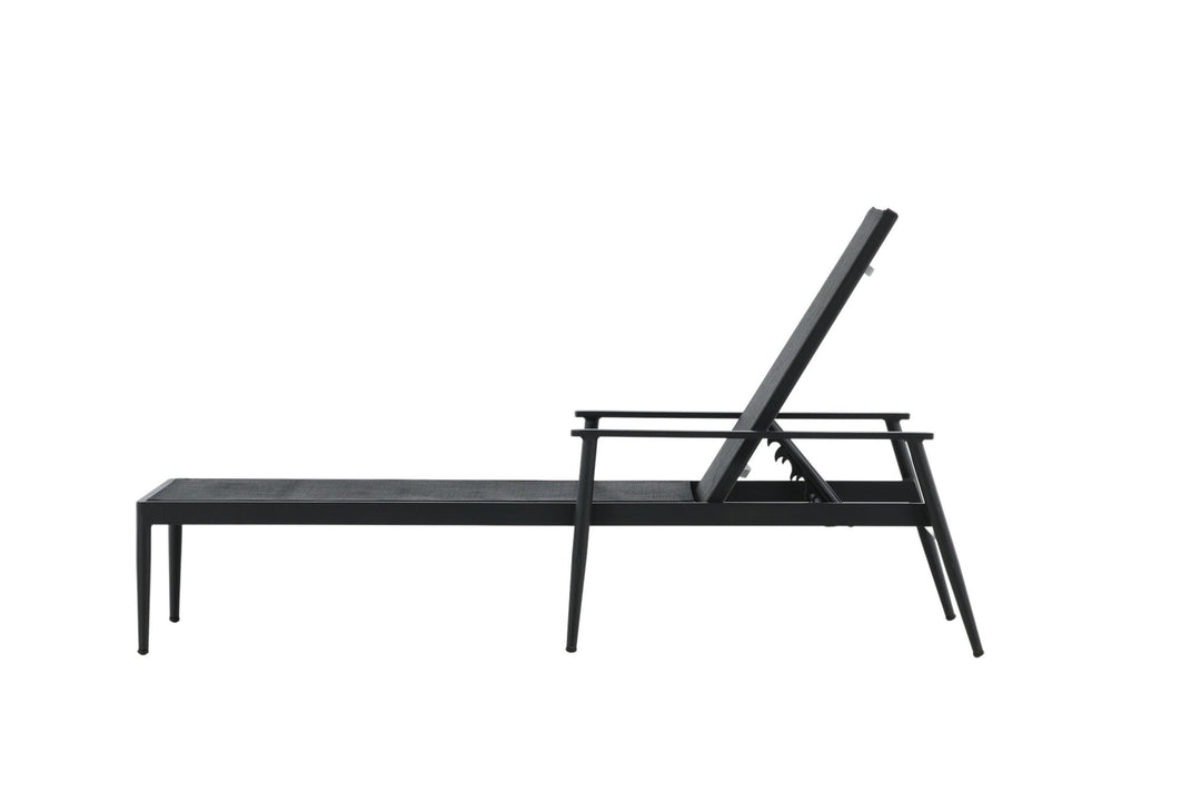 Venture Home Break - Sun Lounge 2-pack - Black / Black - Aluminium / Textilene -