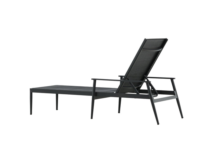Venture Home Break - Sun Lounge 2-pack - Black / Black - Aluminium / Textilene -