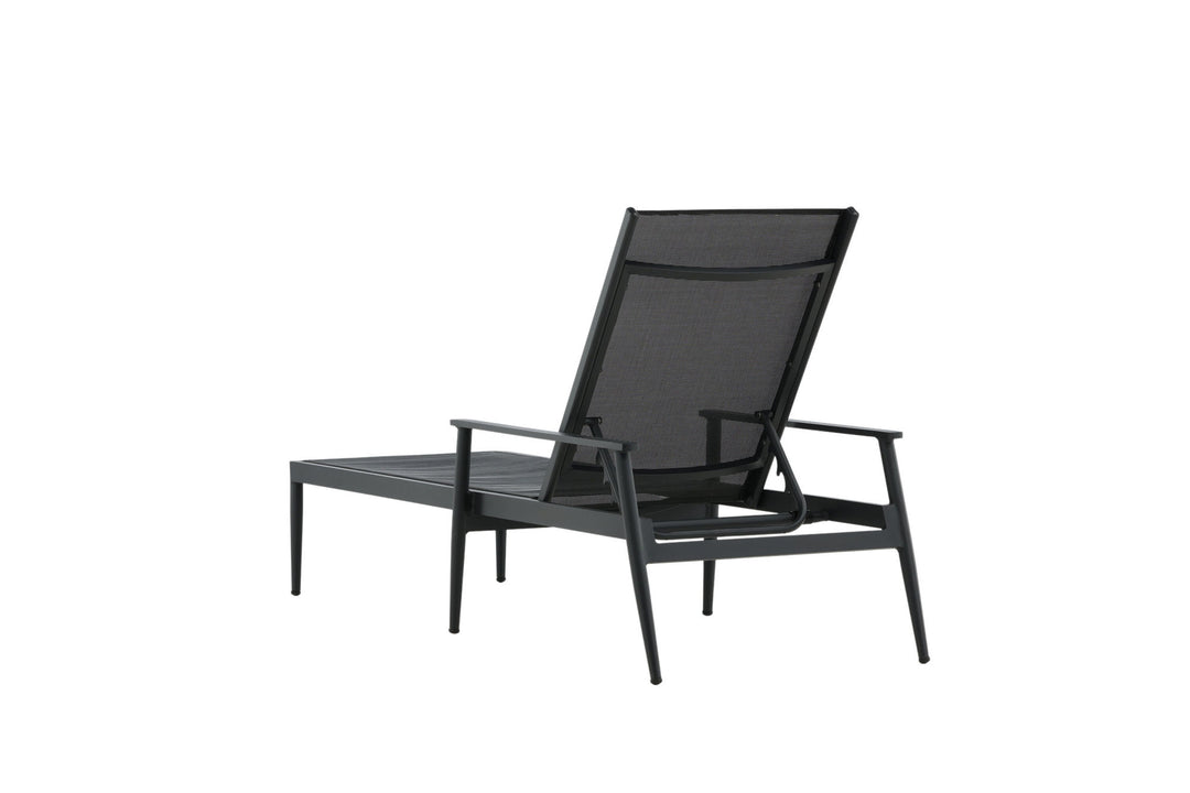Venture Home Break - Sun Lounge 2-pack - Black / Black - Aluminium / Textilene -