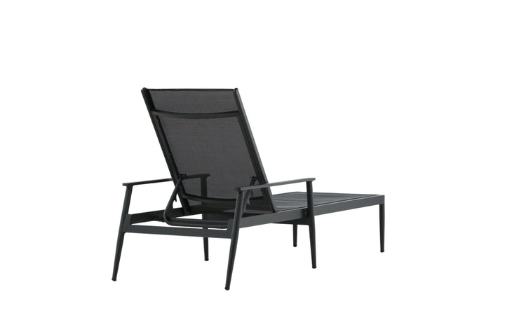 Venture Home Break - Sun Lounge 2-pack - Black / Black - Aluminium / Textilene -