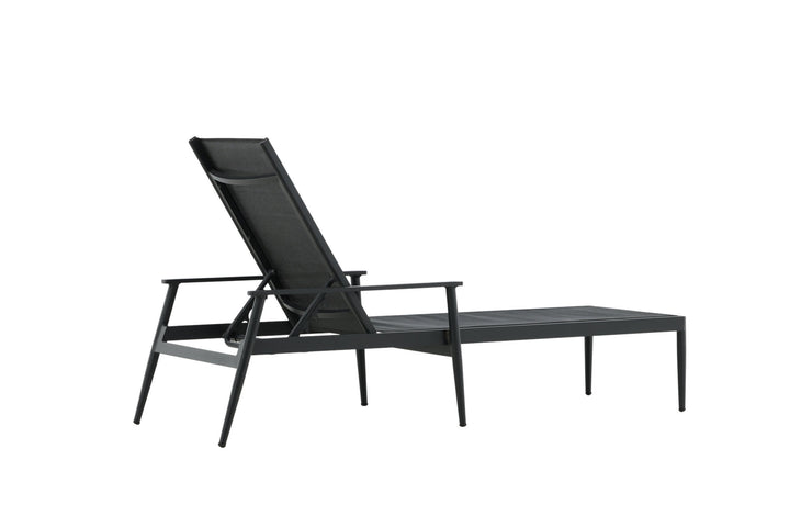 Venture Home Break - Sun Lounge 2-pack - Black / Black - Aluminium / Textilene -