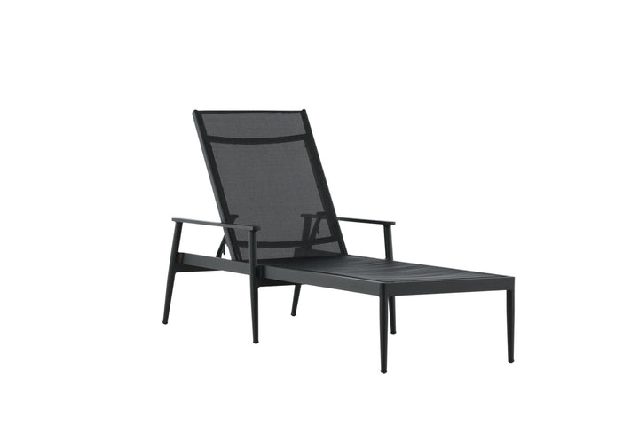 Venture Home Break - Sun Lounge 2-pack - Black / Black - Aluminium / Textilene -