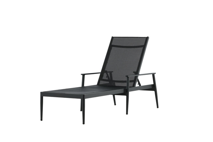 Venture Home Break - Sun Lounge 2-pack - Black / Black - Aluminium / Textilene -