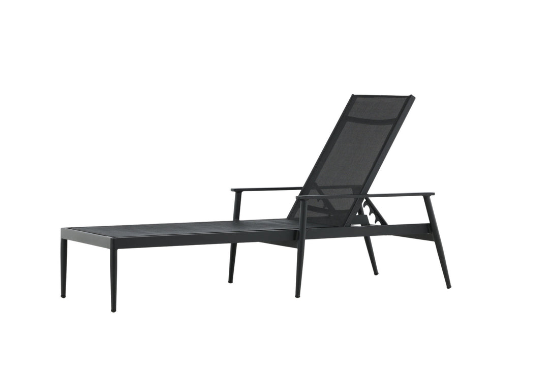 Venture Home Break - Sun Lounge 2-pack - Black / Black - Aluminium / Textilene -