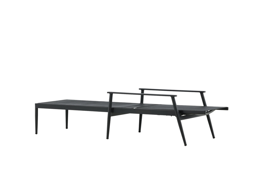 Venture Home Break - Sun Lounge 2-pack - Black / Black - Aluminium / Textilene -