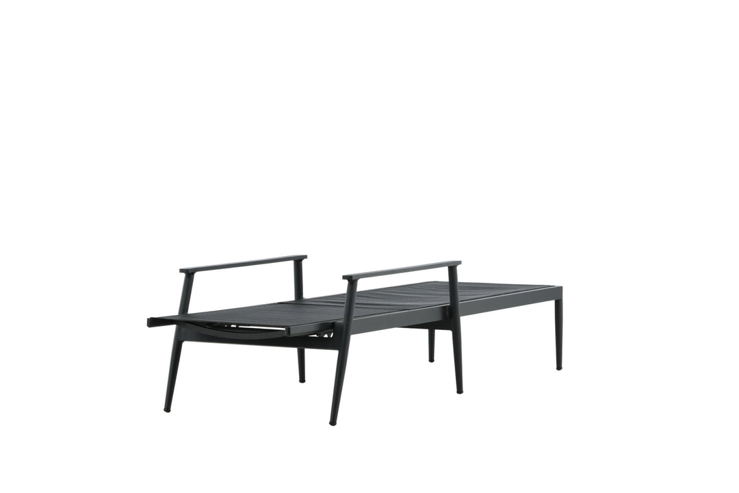 Venture Home Break - Sun Lounge 2-pack - Black / Black - Aluminium / Textilene -