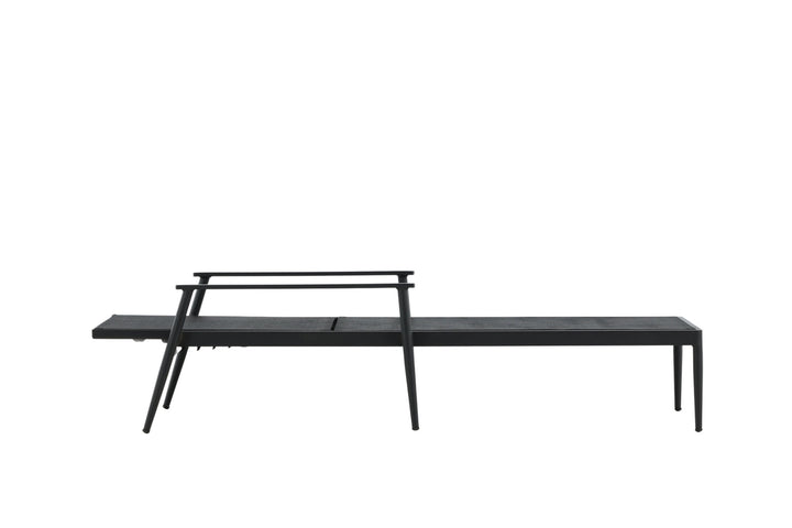Venture Home Break - Sun Lounge 2-pack - Black / Black - Aluminium / Textilene -