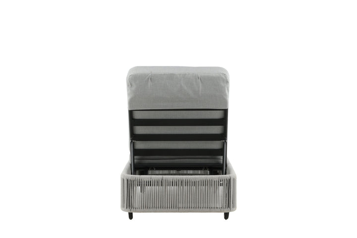 Venture Home Virya - Sun Lounge inc. Cushion- Black / Grey - Rope -