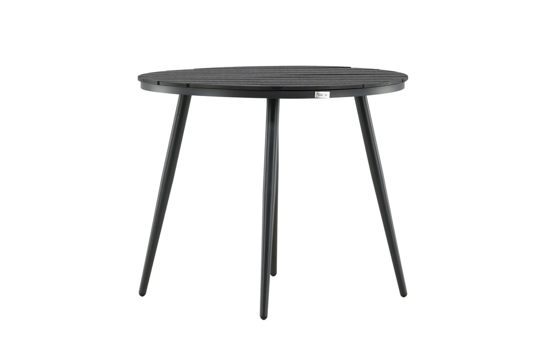 Venture Home Break - Dining Table Round- Black / Black - Alu / Aintwood - 90ø
