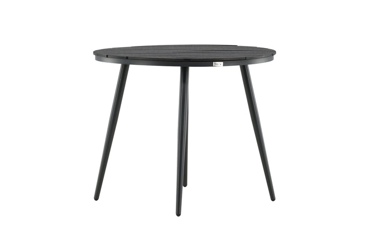 Venture Home Break - Dining Table Round- Black / Black - Alu / Aintwood - 90ø