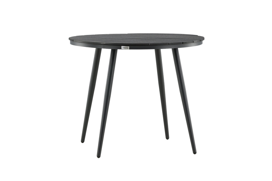 Venture Home Break - Dining Table Round- Black / Black - Alu / Aintwood - 90ø