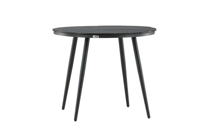 Venture Home Break - Dining Table Round- Black / Black - Alu / Aintwood - 90ø