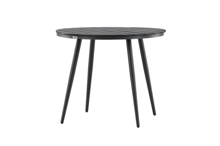 Venture Home Break - Dining Table Round- Black / Black - Alu / Aintwood - 90ø