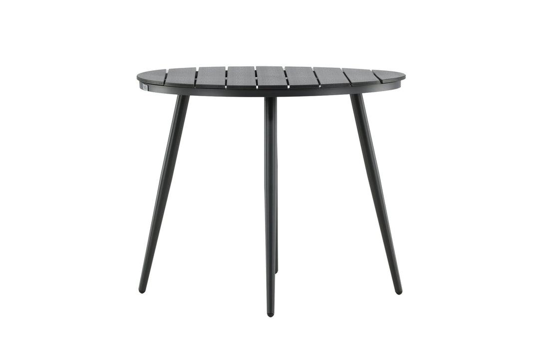 Venture Home Break - Dining Table Round- Black / Black - Alu / Aintwood - 90ø