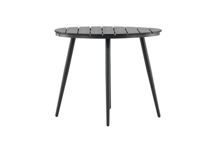 Venture Home Break - Dining Table Round- Black / Black - Alu / Aintwood - 90ø