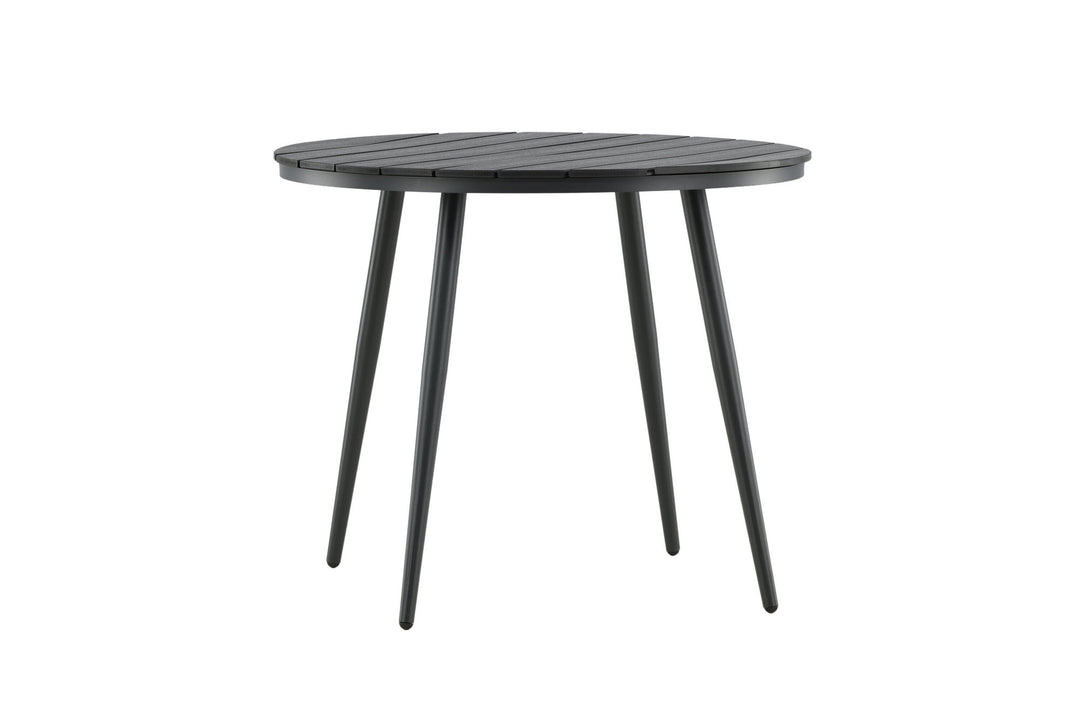 Venture Home Break - Dining Table Round- Black / Black - Alu / Aintwood - 90ø