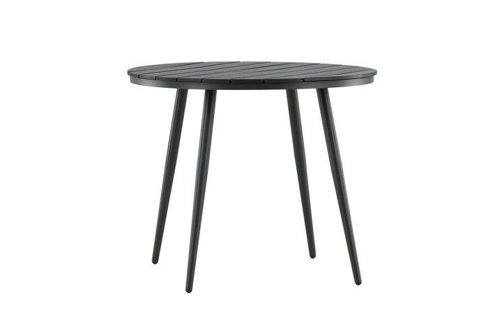Venture Home Break - Dining Table Round- Black / Black - Alu / Aintwood - 90ø