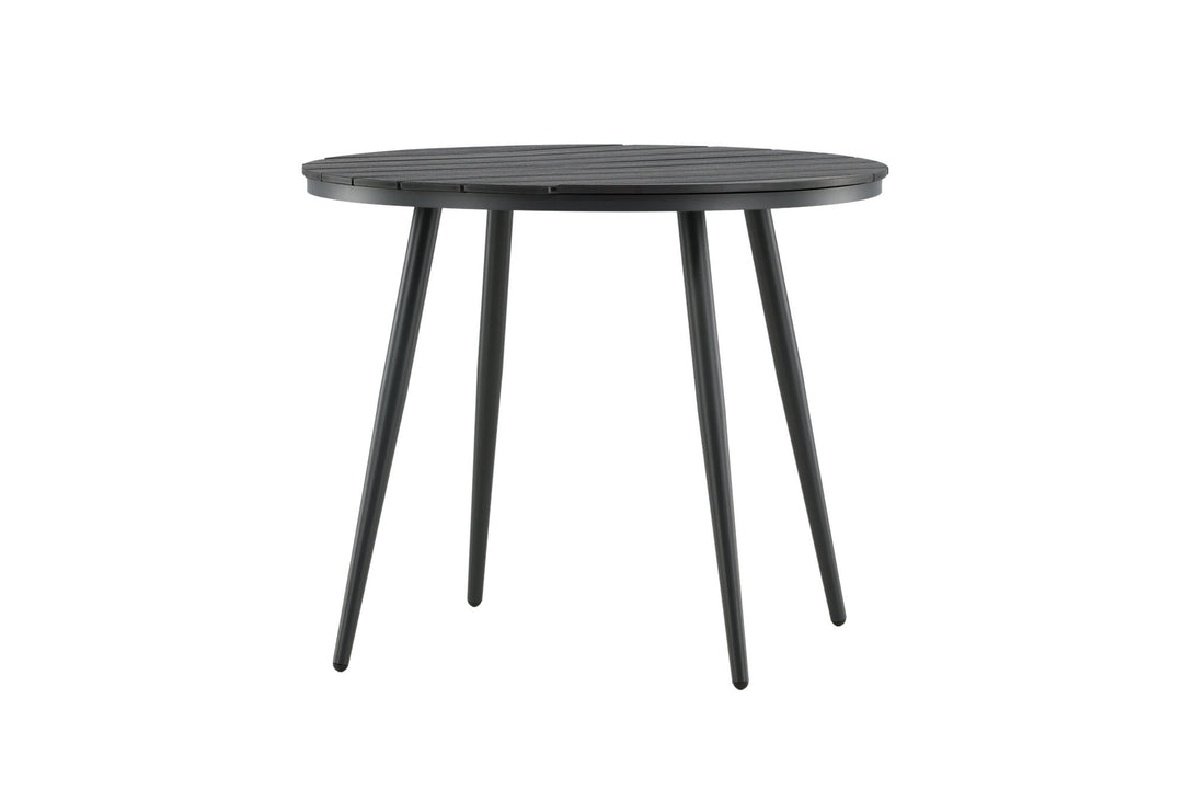 Venture Home Break - Dining Table Round- Black / Black - Alu / Aintwood - 90ø