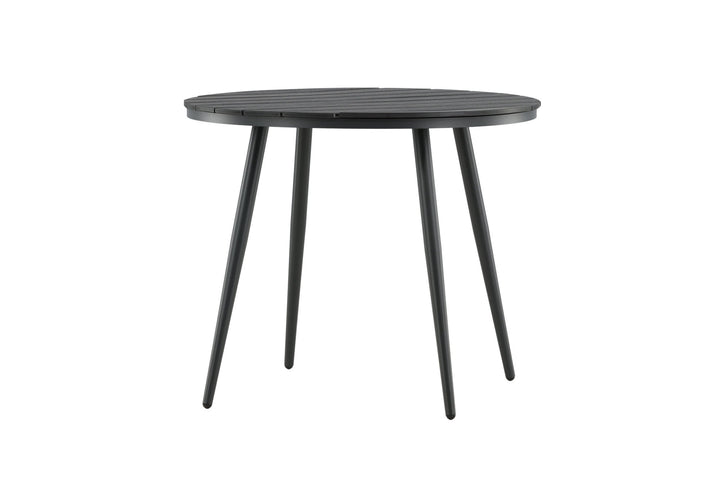 Venture Home Break - Dining Table Round- Black / Black - Alu / Aintwood - 90ø