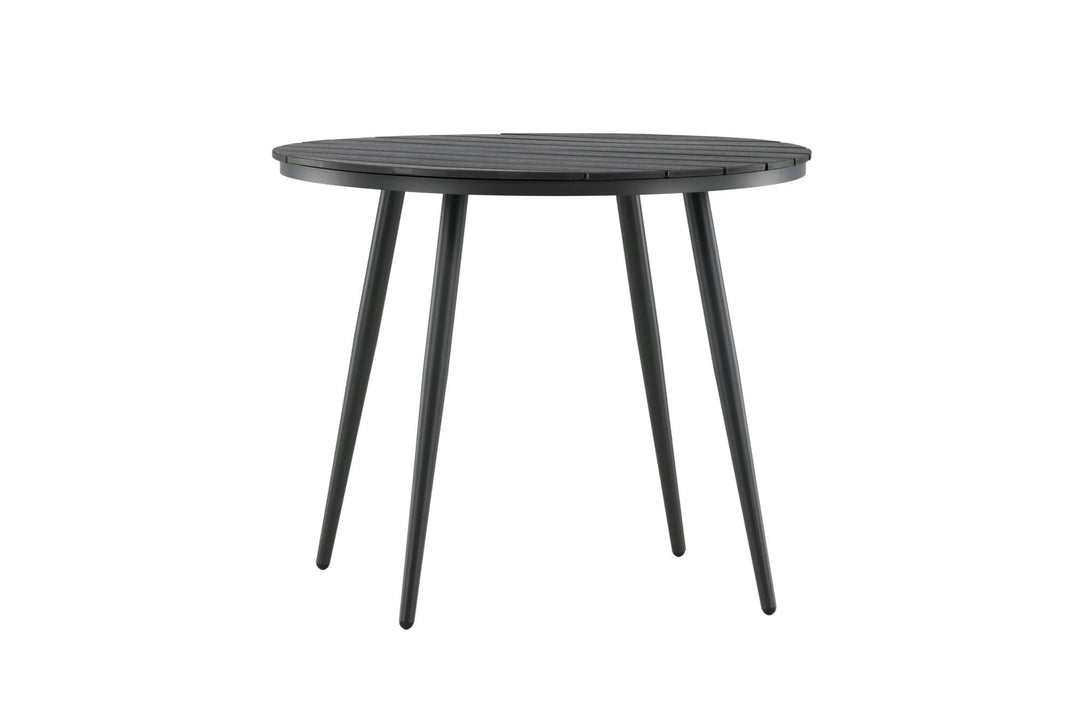 Venture Home Break - Dining Table Round- Black / Black - Alu / Aintwood - 90ø