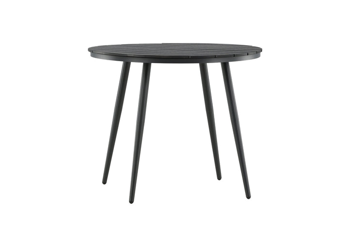 Venture Home Break - Dining Table Round- Black / Black - Alu / Aintwood - 90ø