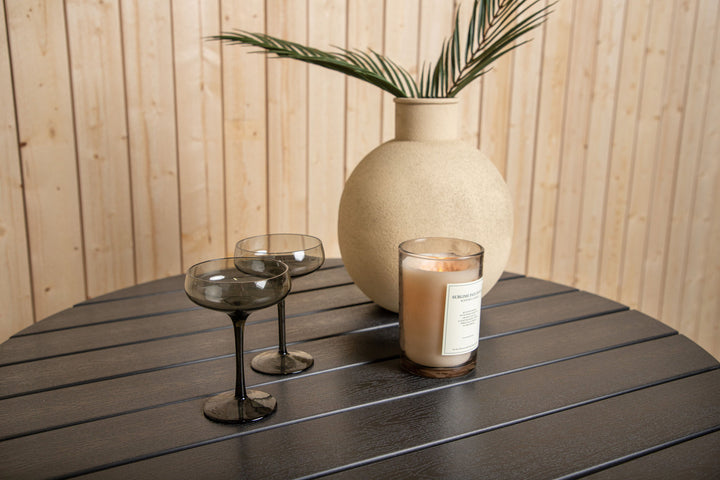 Venture Home Break - Dining Table Round- Black / Black - Alu / Aintwood - 90ø