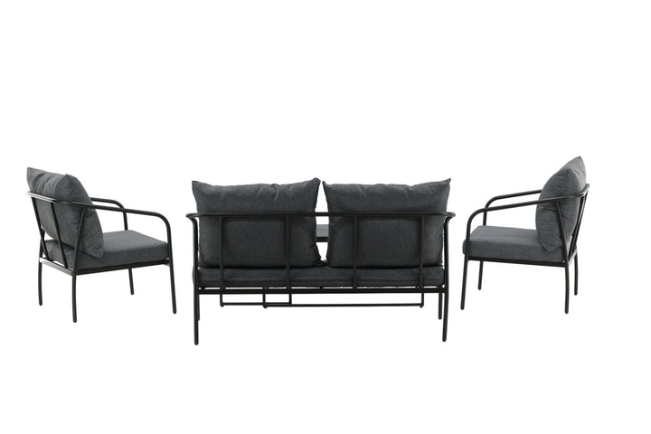 Venture Home Sopot - Sofa Set- Black / Grey - Steel